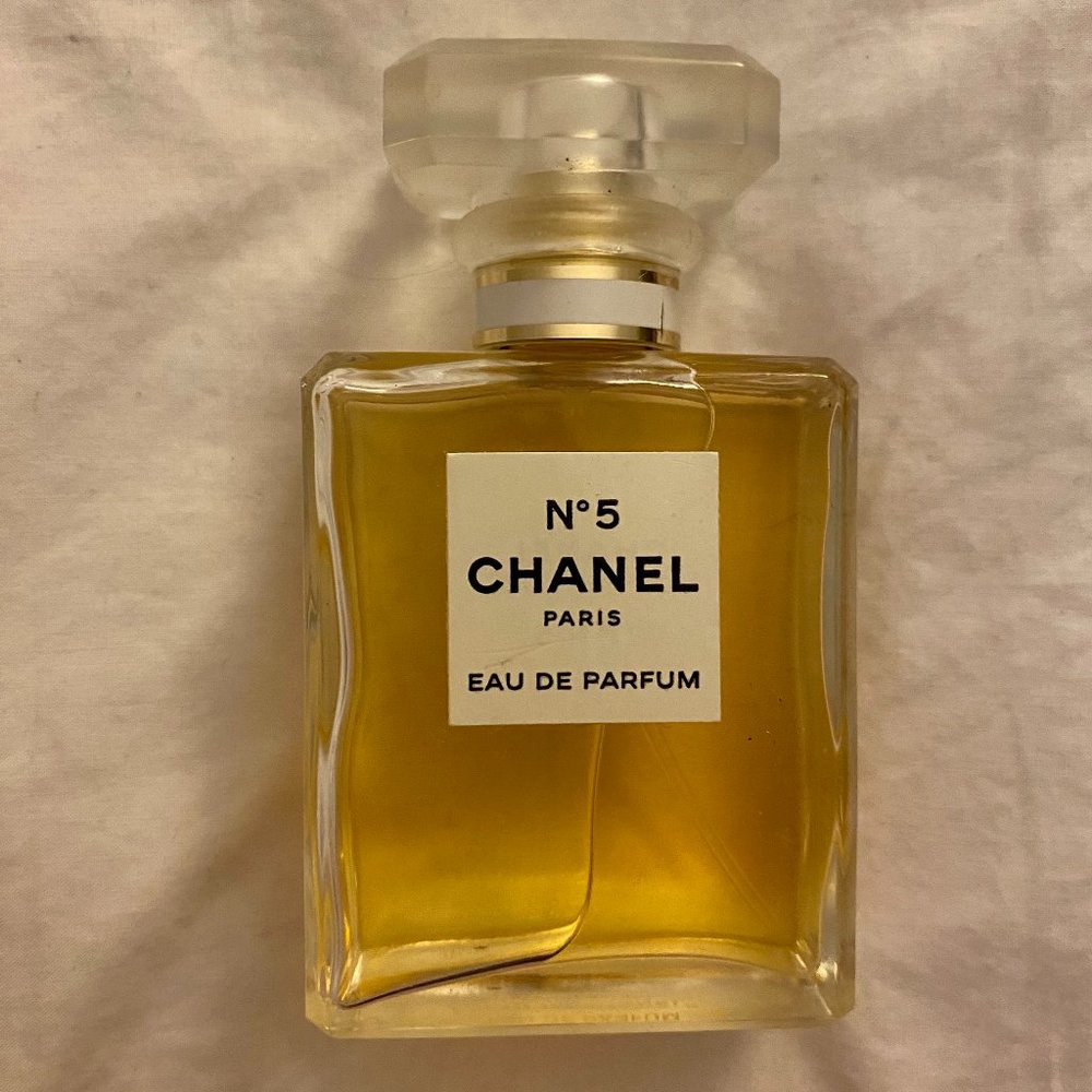 1.2 ounce bottle of Chanel No. 5 EDP (85% full)